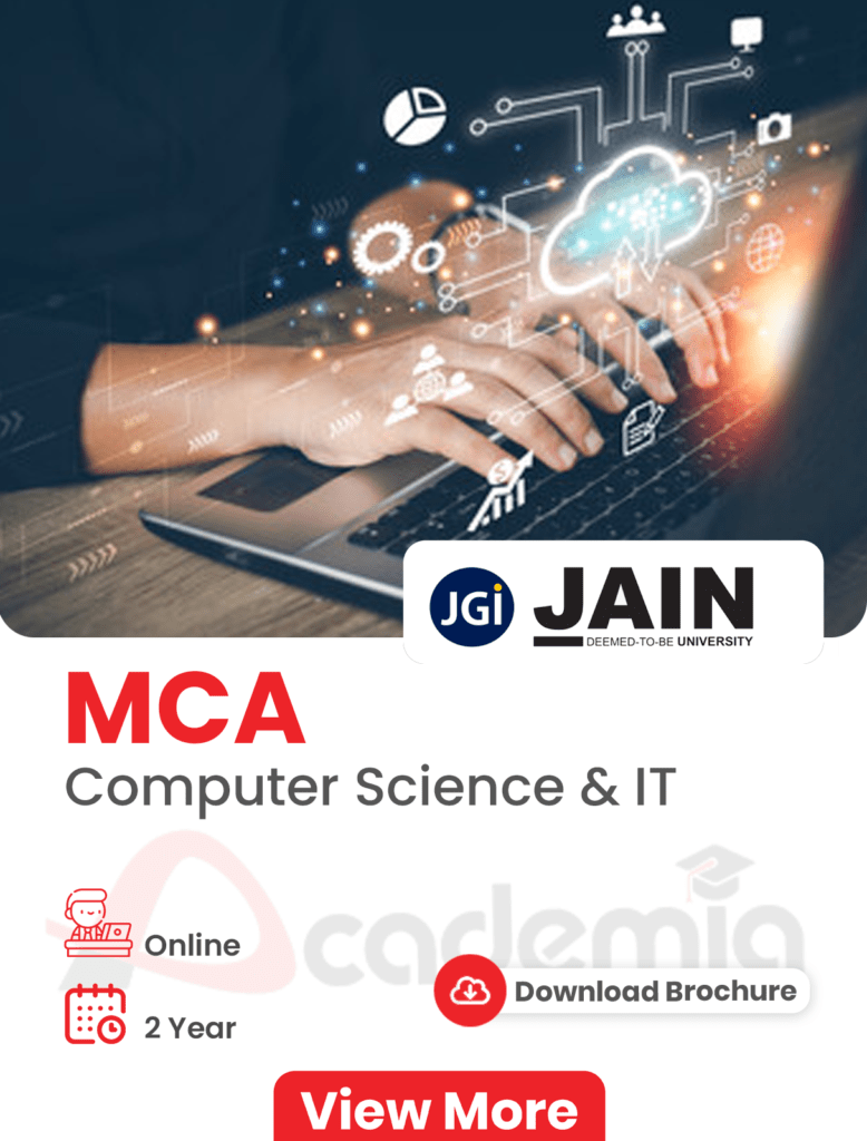 MCA Computer Science & IT MCA Jain University Admission Center in Trivandrum