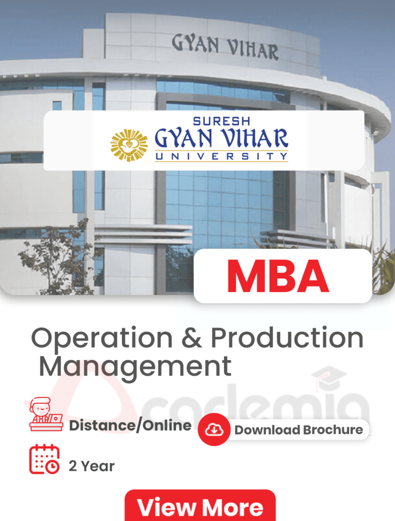 MBA Operations Distance and Online Education in Trivandrum